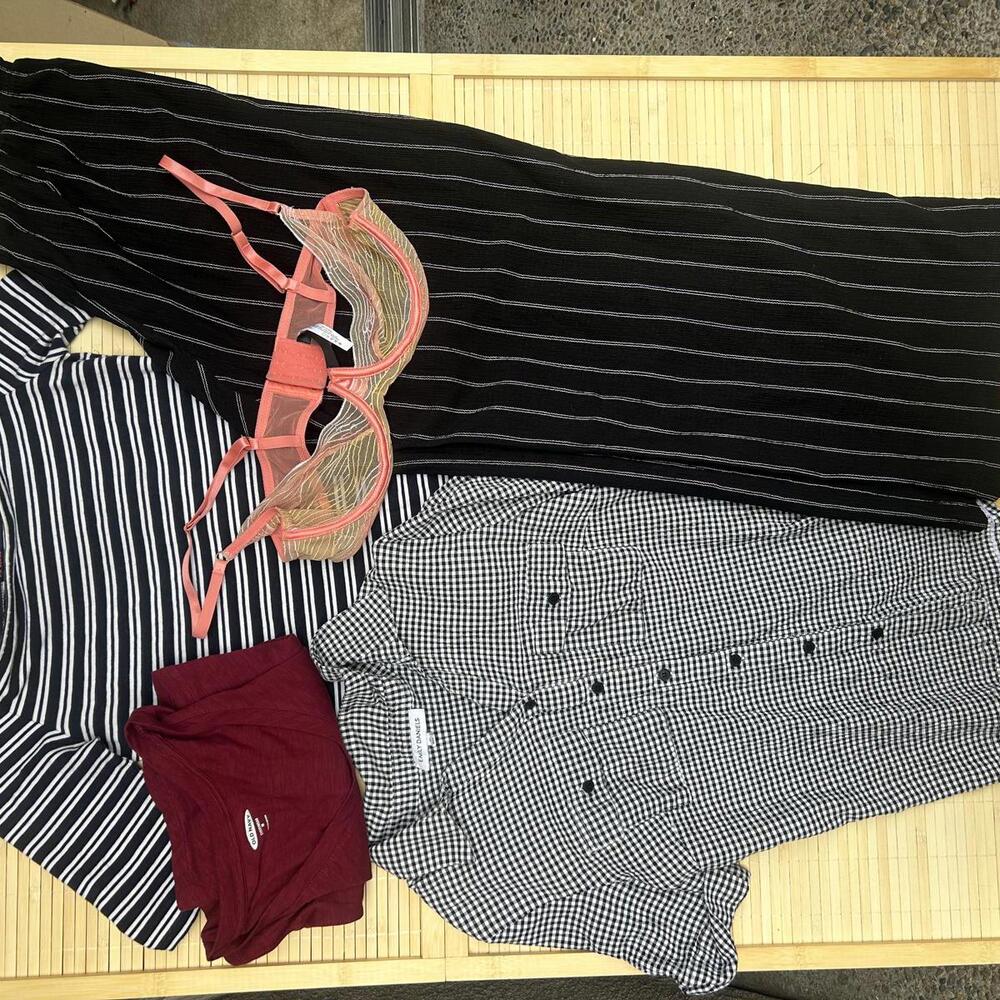 Women’s Medium 5pc Vintage Classic Bundle Basics Stripes Gingham Casual Mix
